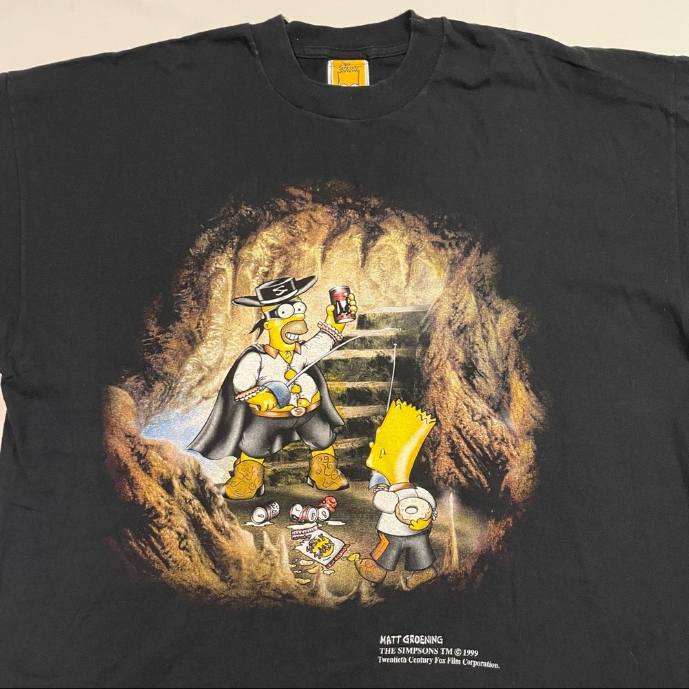 Vintage The Simpsons Matt Groening T Shirt 1999 Size XL